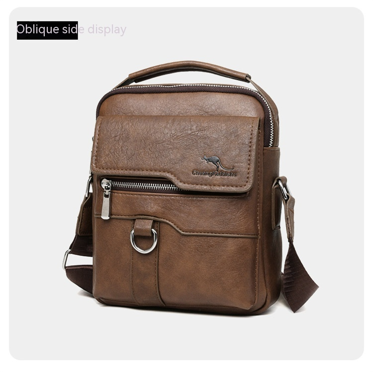 Crossbodytas voor herenschoudertas Retro verticaal draagbaar Zakelijk Herentas Informeel Dagelijks woon-werkverkeer Herentas Schoudertas_voghion.com