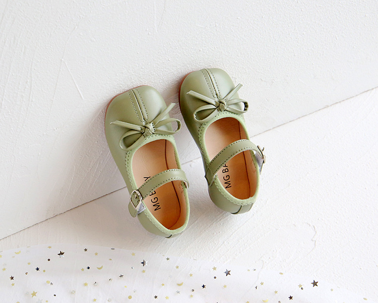 Mother&Kids Children's leather shoes small fresh girls single shoes bow baby walking shoes Soft soled little girl princess shoes children's shoes_voghion.com