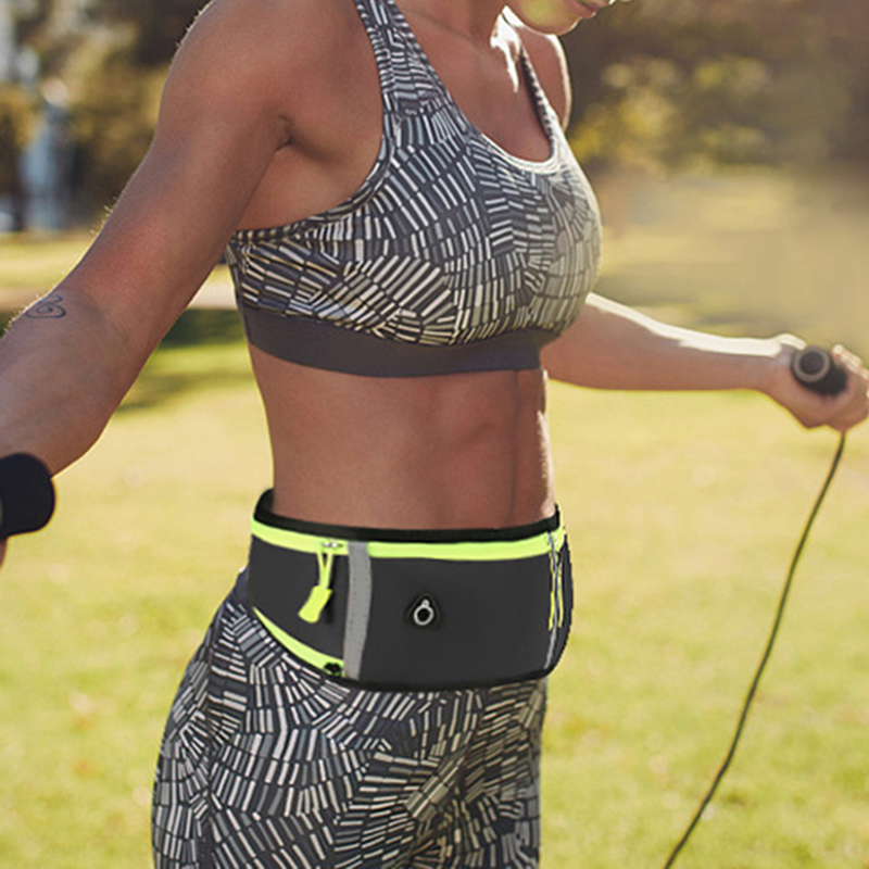 Lihanbao midjeväska Multi-användning vattentät Oxford tyg justerbar headset hål bältesväska för sport_voghion.com