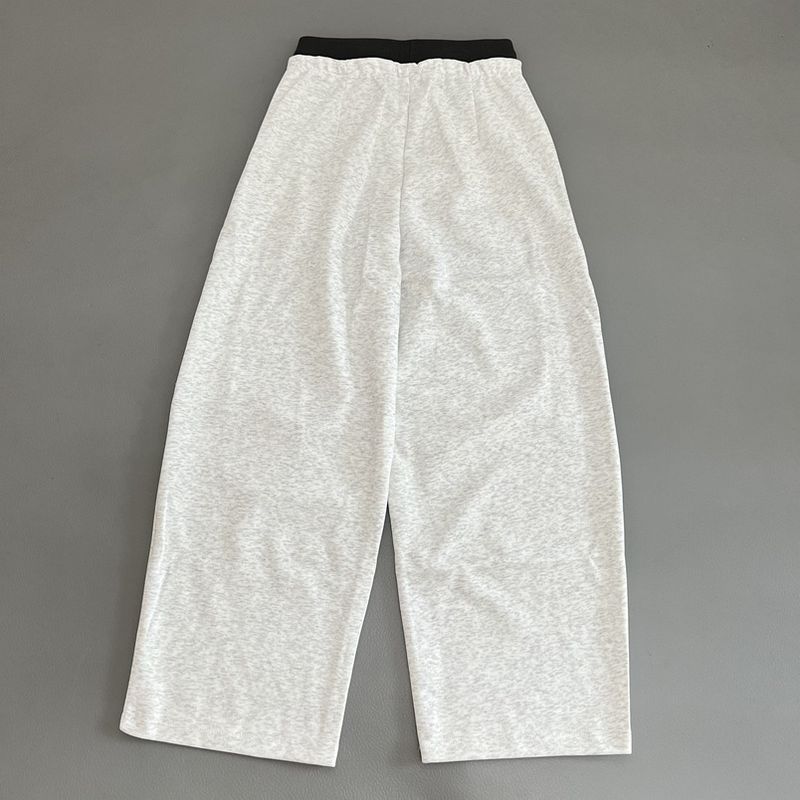 Pantaloni casual da donna a vita alta con gamba dritta e cintura a blocchi di colore - Joggers in misto cotone elasticizzato per il comfort quotidiano_voghion.com