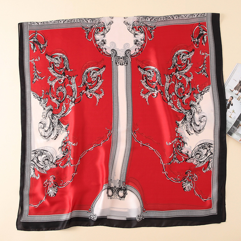 VOOTHOST 180*90cm Dámská Šála Letní Hedvábný Šátek Dámská Zavinovačka Měkká Dámská Echarpe Designová Plážová Stole Bandanna tlumič VB132_voghion.com