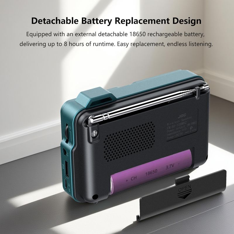 Portable Wireless Bluetooth Speaker Music Box With Radio Outdoor Subwoofer Loudspeaker Supports TF Card USB Play FM_voghion.com