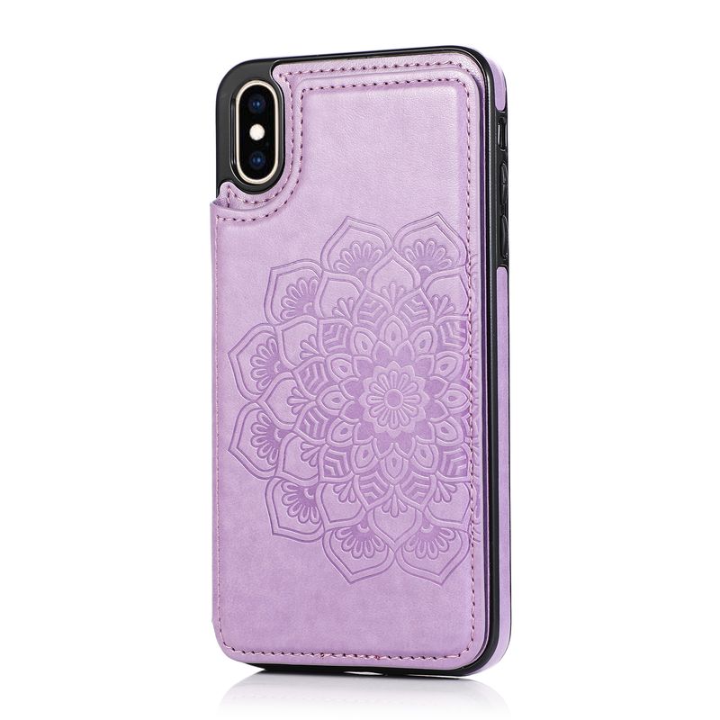 Étui en cuir gaufré pour iPhone 14, 13, 12, 11 Pro, XS, X Max, XR, 8, 7 Plus, SE 2020, 2022, coque antichoc de luxe_voghion.com