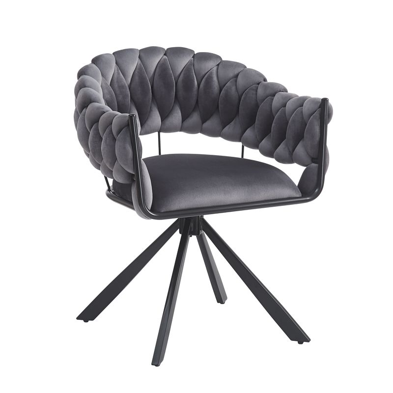 6er Set Samt Esszimmerstühle Mit Klauenbeinen, Grau_voghion.com