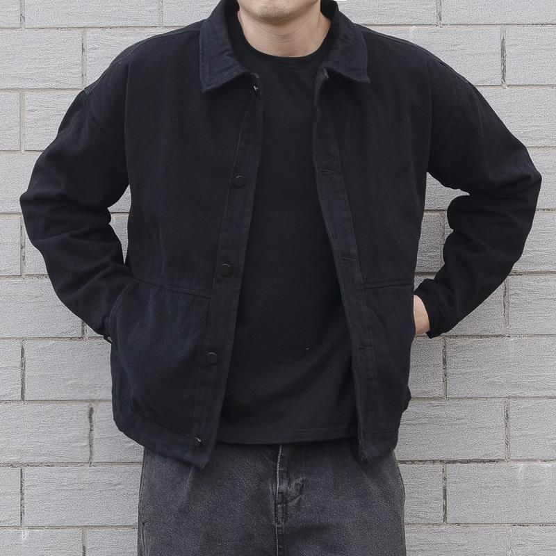 Høst og vinter Ny denimjakke Koreansk versjon Trendy merke Allsidig Løst Arbeidstøy Herre Vårtopp_voghion.com