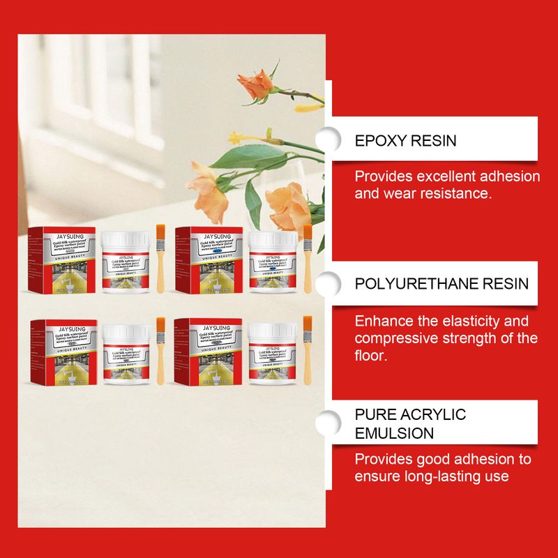 Waasserdicht Epoxy Buedemfaarf, Haushaltsmauer a Buedem Waasserdicht, Rëssbeständeg, Fleckenofdeckend Renovatiounscrème_voghion.com