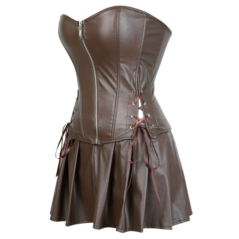 Palace mode split anzug korsett frauen PU körper shaper großhandel_voghion.com