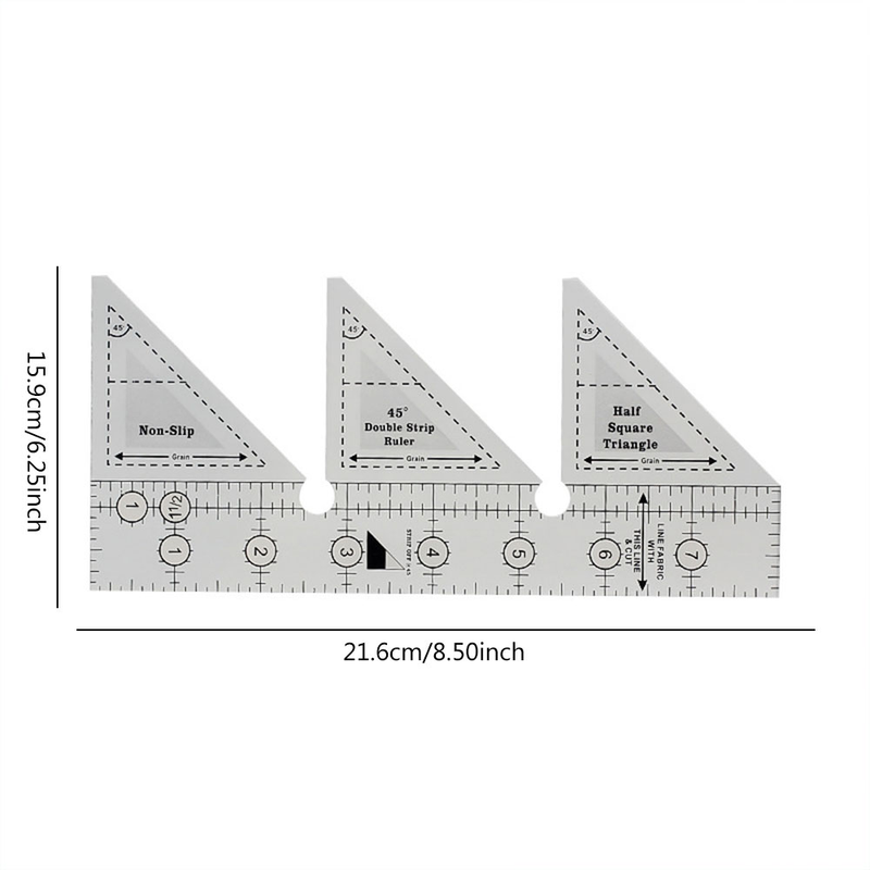 Acrylic 45 degree sewing template ruler patchwork template tool_voghion.com