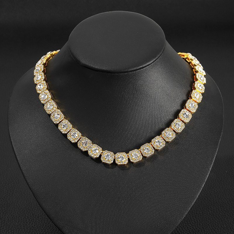 Leichte runde Legierung kubanische Persönlichkeit Halskette Schlüsselbein Sexy Disco Wear Rock Sugar Kette_voghion.com