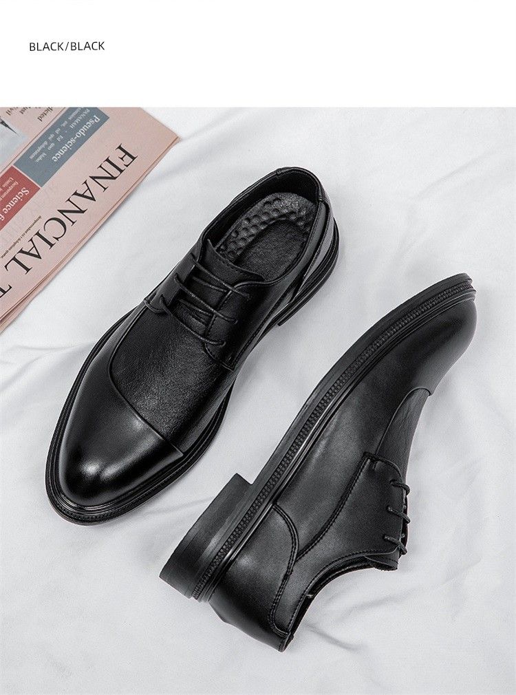 Lässige, breite Schuhe aus Leder in Groß, braun, für den täglichen Gebrauch_voghion.com