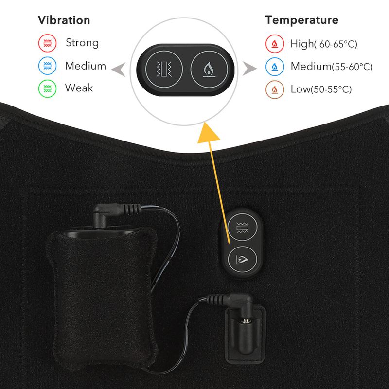 Heat Therapy Shoulder Brace Adjustable Shoulder Heating Pad for Frozen Shoulder Bursitis Tendinitis Strain Hot Cold Support Wrap_voghion.com