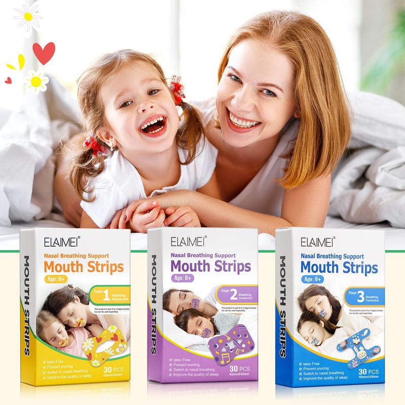 ELAIMEI Adult and Child Closed Universal Open Mouth Respiratory Correction Anti Snoring Patch_voghion.com