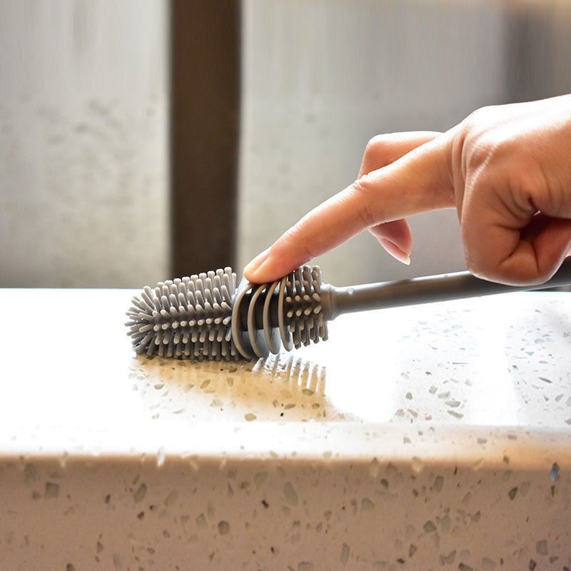 Cleaning Brush With Long Handle Silicone For Household Use No Dead Corners Special Cleaning Brush For Cups Wall Breaking Machine_voghion.com