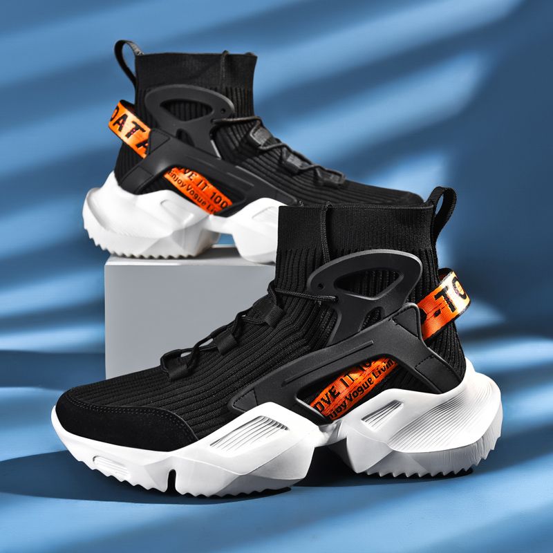 Atmungsaktive Joggingschuhe aus Mesh für Herren, übergroße Wanderschuhe, Herrenschuhe, High-Top-Socken-Sneakers, trendige Hip-Hop-Sportschuhe für Herren_voghion.com