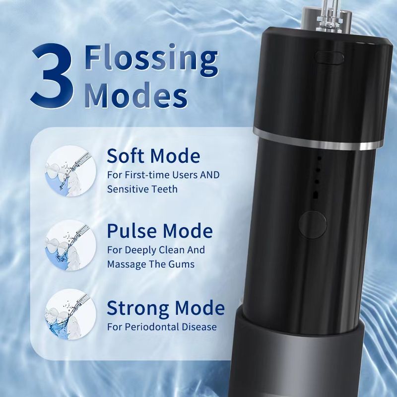 Mini Irrigatore Orale USB Ricaricabile Flosser Portatile Dentale Jet 200ml Serbatoio Acqua Impermeabile Denti Power Cleaner_voghion.com