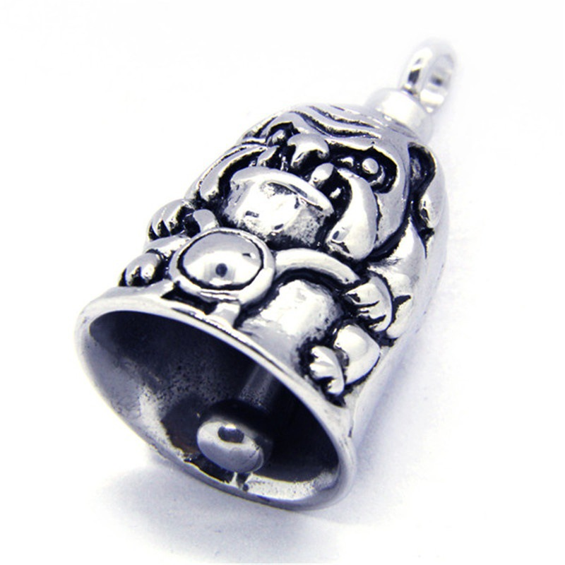 Domineering and Cool Animal Dog Bell Pendant Necklace Pet Dog Accessory Headgear _voghion.com
