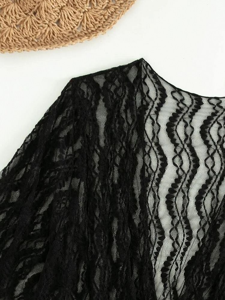 Costume da bagno intero da donna in rete con vita alta, stampa con coulisse, bikini in tre pezzi_voghion.com