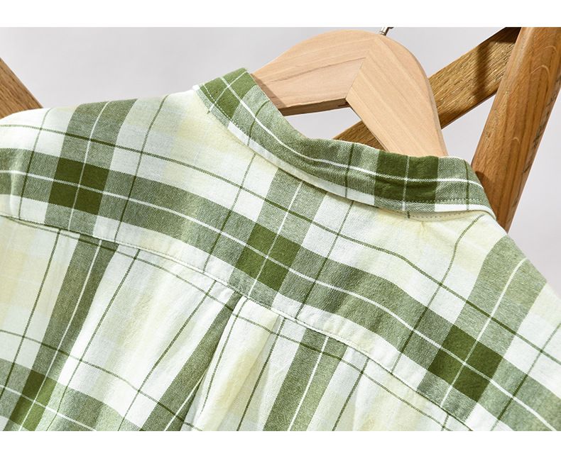 Men's Clothing Spring New Men's Casual Cotton Plaid Long Sleeved Shirt Jacket_voghion.com