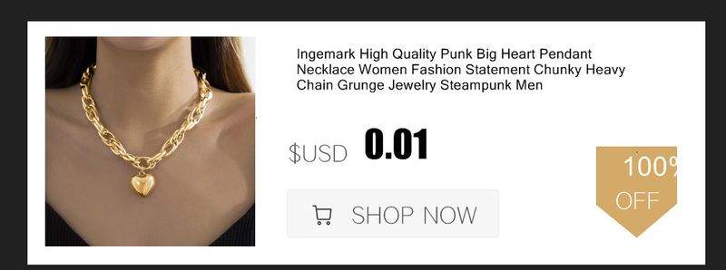 2025 New Arrivals Ingemark Exaggerated Chunky Heavy Metal Twisted Torques Choker Necklace for Women Spiral Big Chain Grunge Jewelry_voghion.com