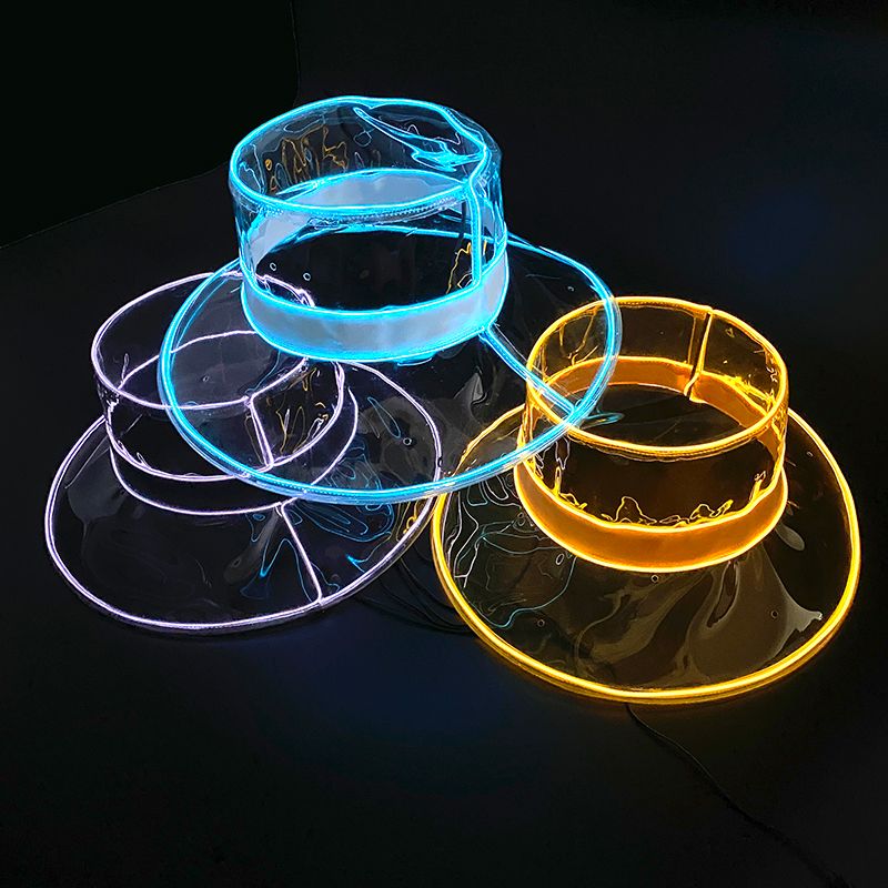 Heißer Verkauf LED Perlglanz Cowboy mit Lichtern Western Cowgirl Hut Geburt Halloween, Wired, Holi Mode Cool Sommer Meer_voghion.com