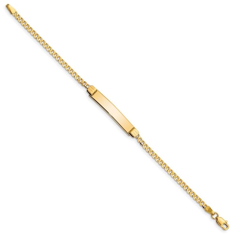 10k Flat Curb Link ID Bracelet_voghion.com