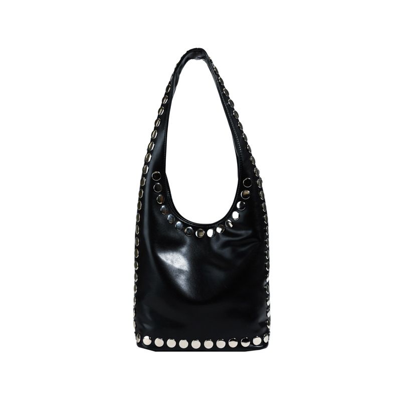 Design alla moda con borchie sotto le ascelle per le donne 2023 Nuovo stile coreano alla moda personalità spalla B casual elegante_voghion.com