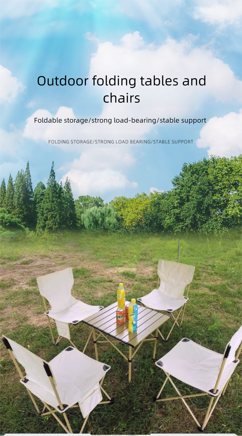 Portable Folding Outdoor For Home Use, Egg Roll Integrated Desktop Dining Table, Picnic Camping BBQ Table_voghion.com