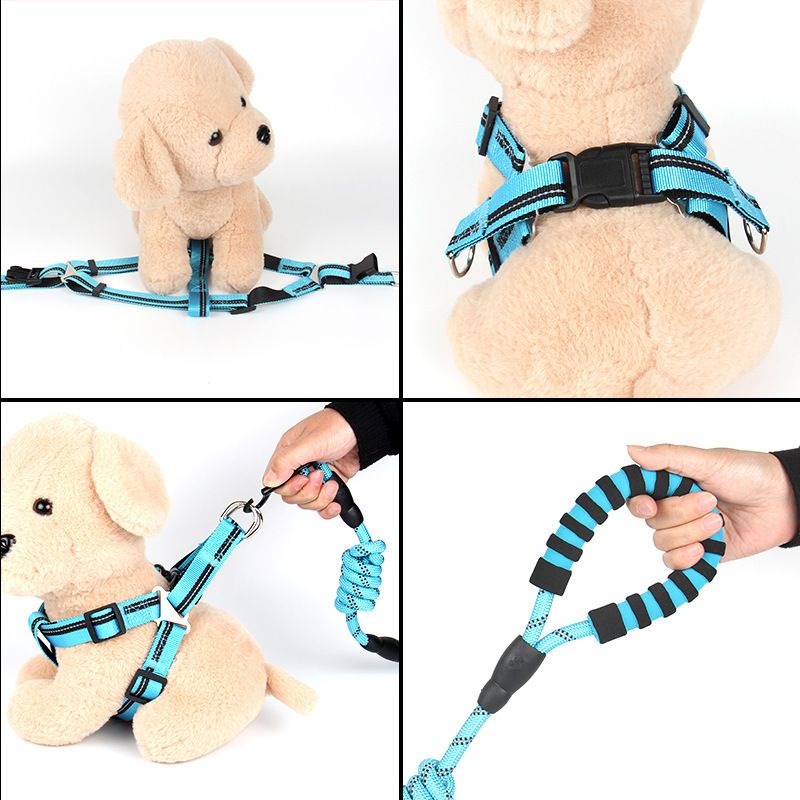 Reflective For Small Medium Large Dogs Chain Walking Chest Harness Dog Leash Pet_voghion.com