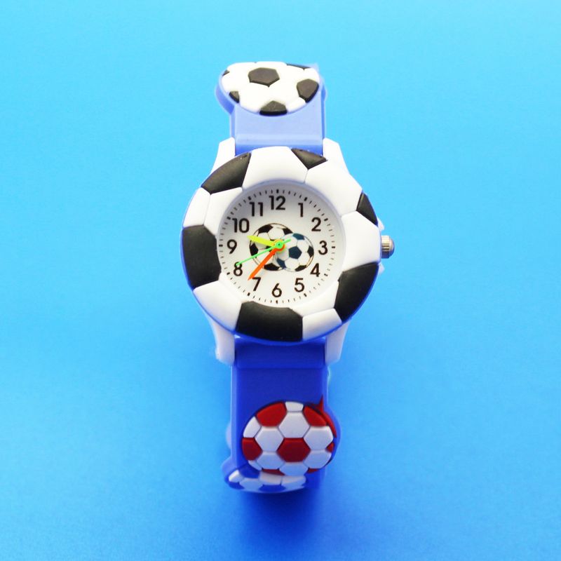 Kinder süße Fußballuhr Basketball Silikonuhr Cartoon Uhr_voghion.com