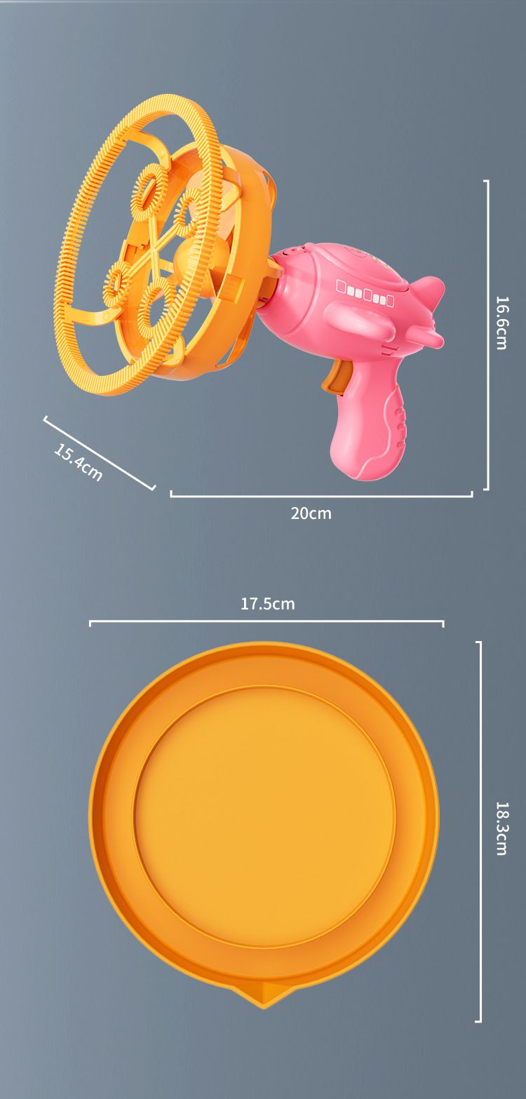 Flyboblepistol Elektrisk bobleblåser med gigantisk boblevifte for barn utendørs lek_voghion.com