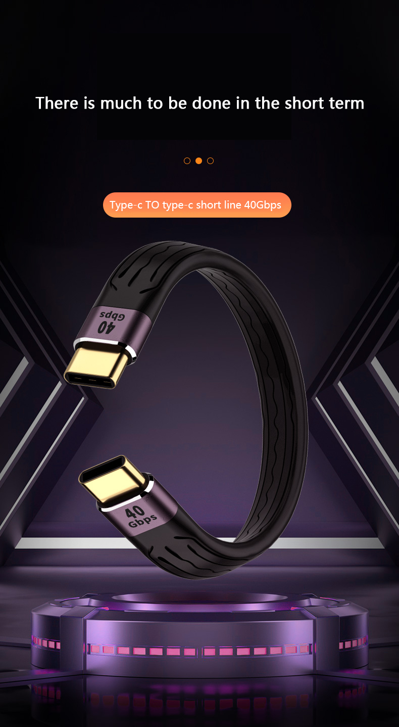 USB Type C Naar USB C 3.1 Gen2 40Gbps Datakabel Voor Book Pro USB C PD 100W QC4.0 Snel Opladen Video SSD Kort_voghion.com