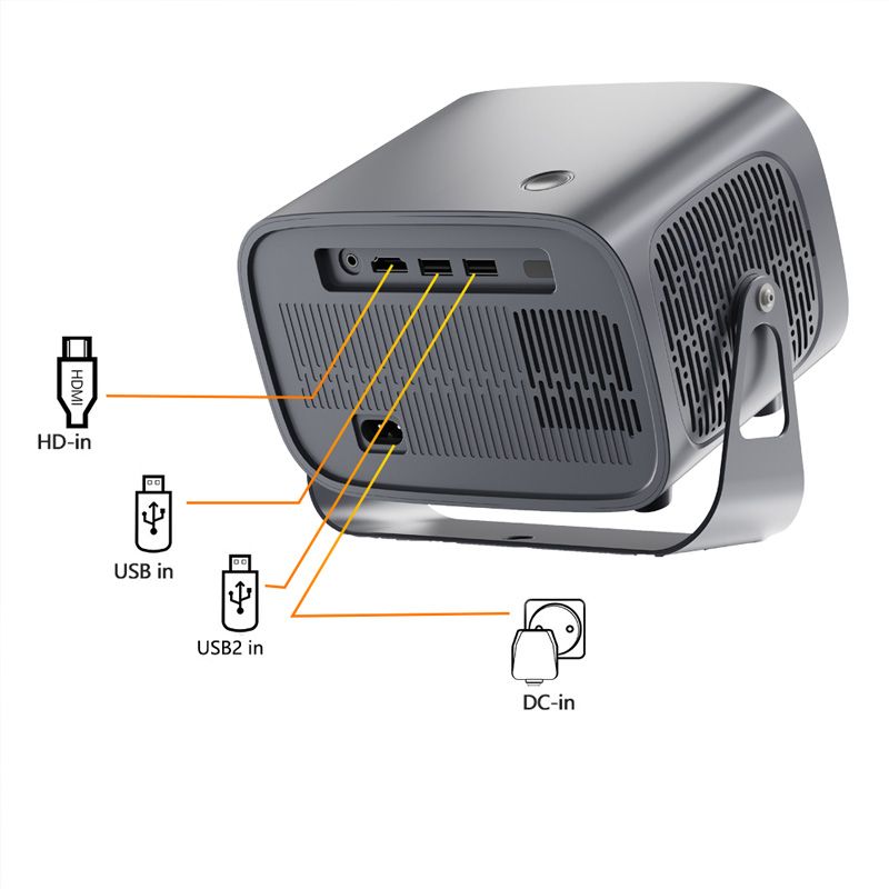 Proiettore portatile A10 4K Wifi6 BT5.2 con correzione automatica della distorsione trapezoidale, messa a fuoco 300ANSI, proiettore per esterni per home cinema Android_voghion.com