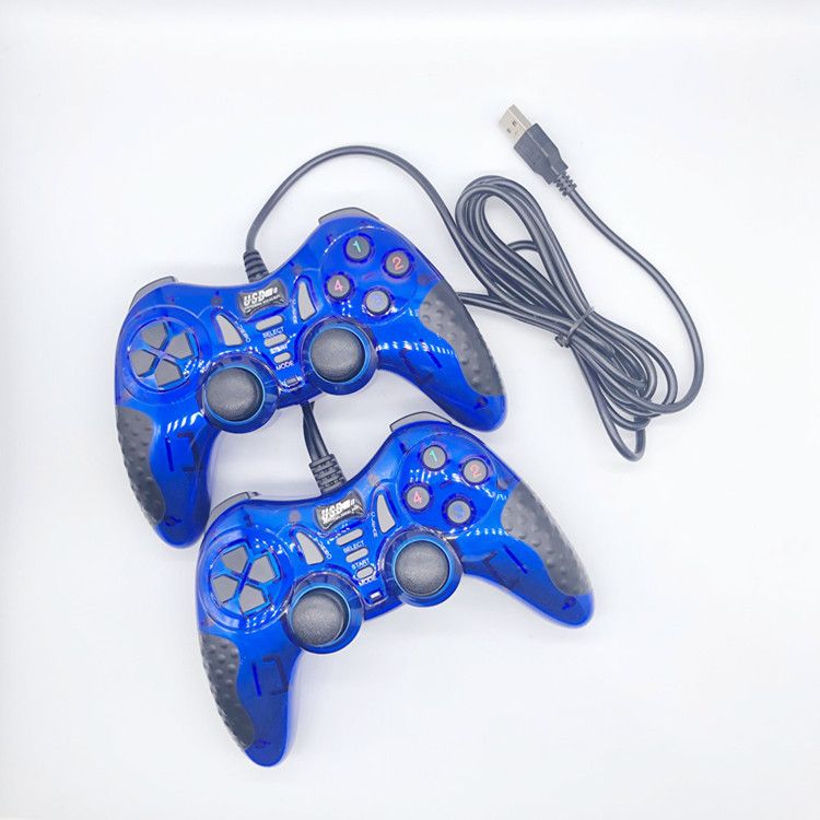 Domestic USB Dual Controller Transparent Color Game Console PC Computer Host_voghion.com