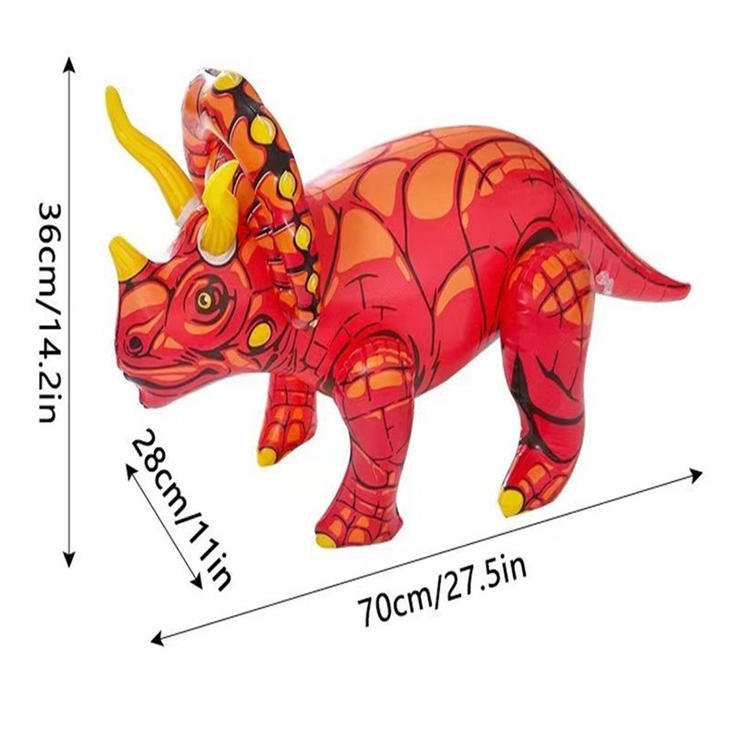 Set di giocattoli gonfiabili con dinosauri, T Rex, Velociraptor, animali in PVC, per bambini, gioco creativo all'aperto e al chiuso_voghion.com