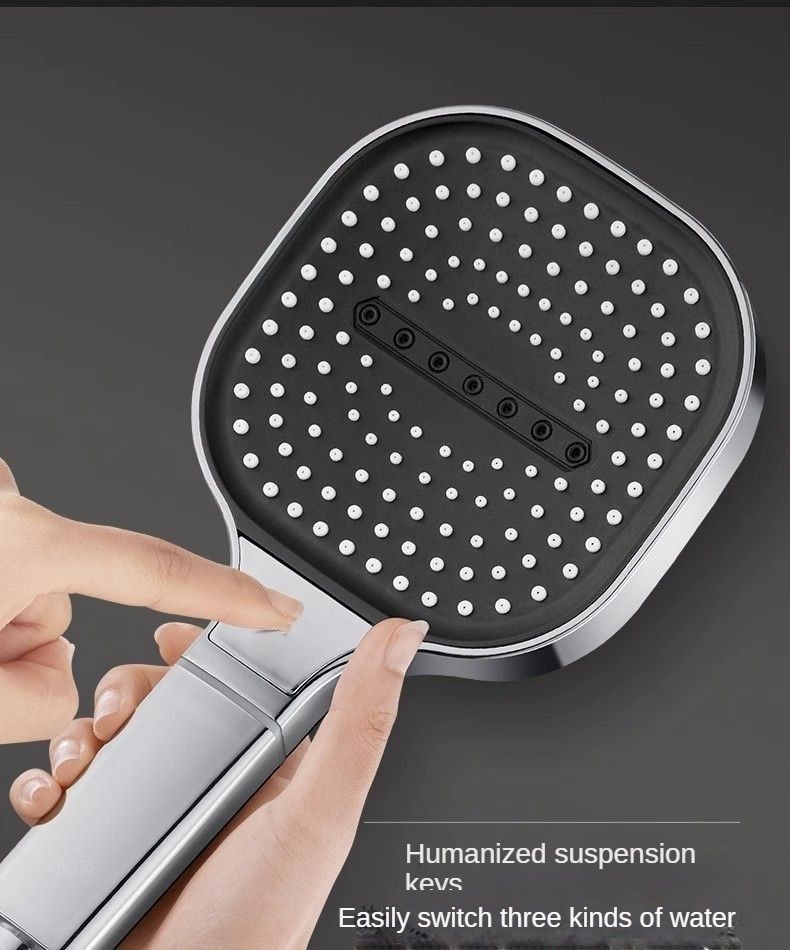 13cm Rainfall Shower Panel Set, 3-Mode High Pressure Massage Head, Chrome Finish Bathroom Accessories For Modern Home_voghion.com