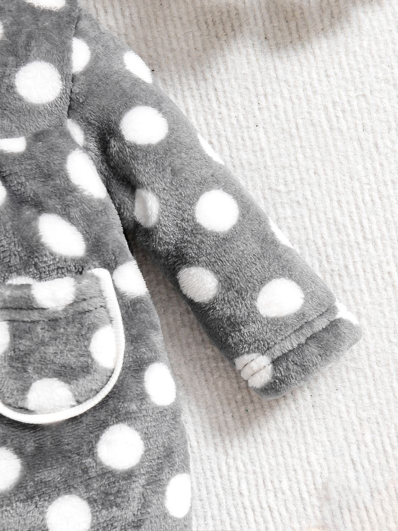 Mother & Kids Soft Fleece Baby Jumpsuit With Adorable Cartoon Prints - Long Sleeve Hooded Romper For Newborn To 12 Months (A-Class Safety Certified)_voghion.com