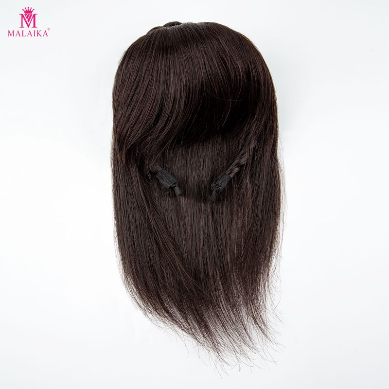 Women Twist Braid Headband Straight Hairpieces Human Hair Clip In Topper Hair Extensions With Bangs Natural Black Natural Black And Brown_voghion.com