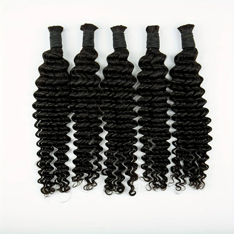 Capelli veri 100% capelli umani capelli ricci profondi confezione da 2 pezzi totale 100 g 50 g/pz_voghion.com