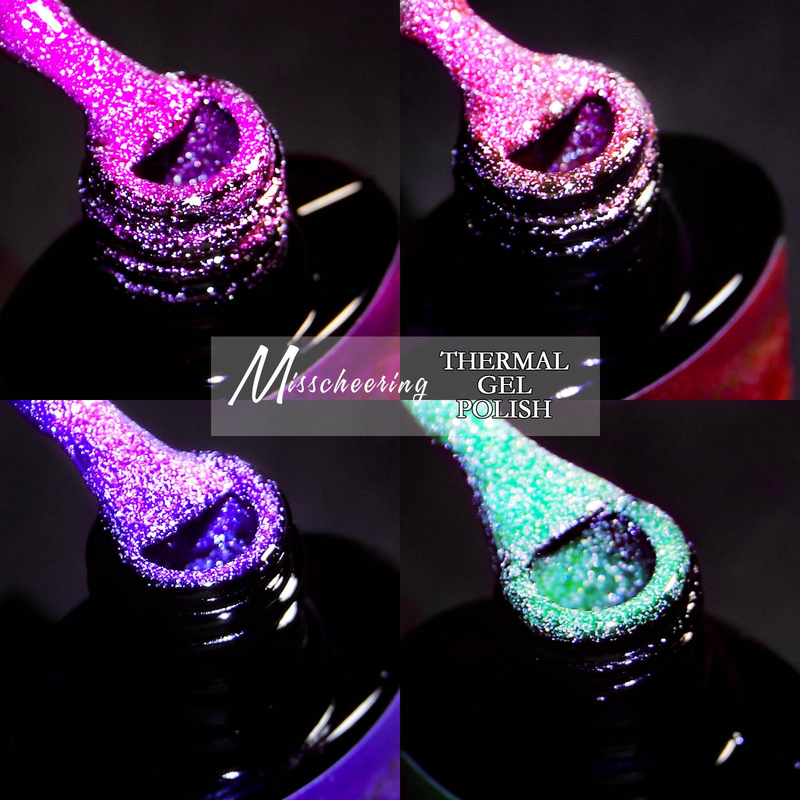 "3PCS"Temperature varying Aurora Broken diamond nail oil glue Opal Broken diamond glue canned glue Fairy color gradient nail_voghion.com