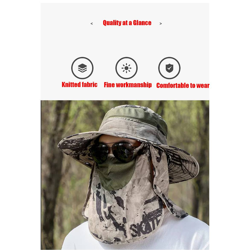 Zonnehoed Heren Vissen Zonnemasker Zomer Vissershoed UV Zonnehoed Buiten Strohoed Zonnehoed_voghion.com