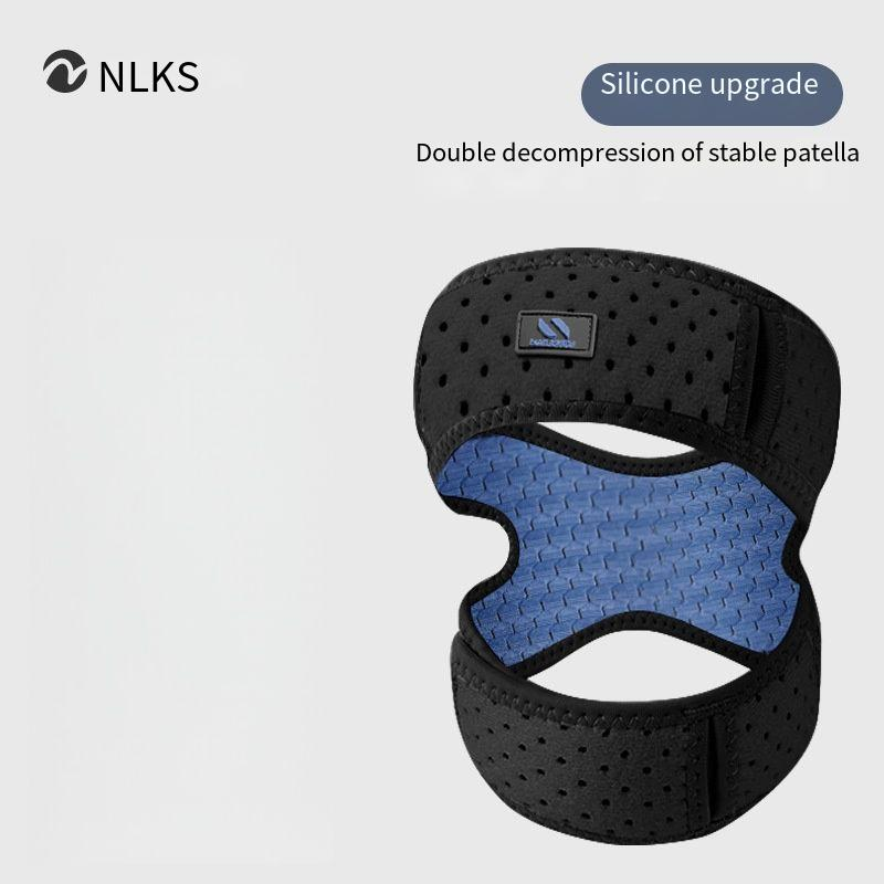 Breathable Summer Knee Brace With Silicone Patella Pad – Shock Absorption & Dual Compression For Running, Basketball & Fitness (Unisex)_voghion.com
