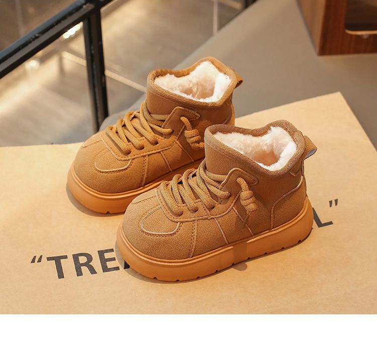 Big Head Snow Boots, Cotton Shoes, Women's 2025 New Winter Style, Lined And Thickened, Wearable, Thick Soled, Anti-slip, Warm, Short Boots_voghion.com