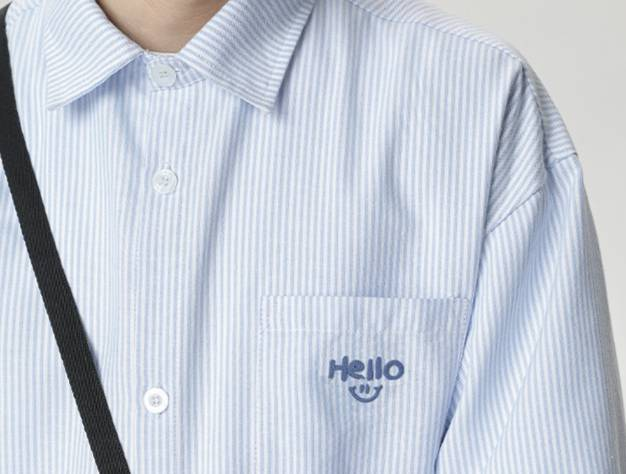 Men's Retro Stripe Long Sleeve Shirt, Contrast Color Loose Fit Casual Top With Embroidered Pocket, Spring & Summer Streetwear Shirt Jacket_voghion.com