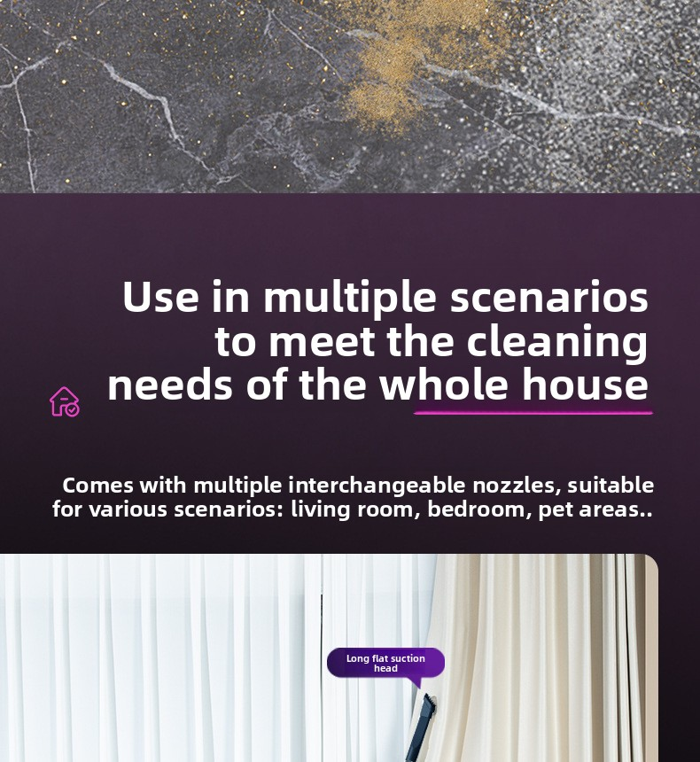 Staubsauger, kabelloser Handstaubsauger mit hoher Saugkraft für den Haushalt, starke Saugkraft für Teppiche, Katzenhaare, Haustiere, Saugen und Wischen in einem._voghion.com