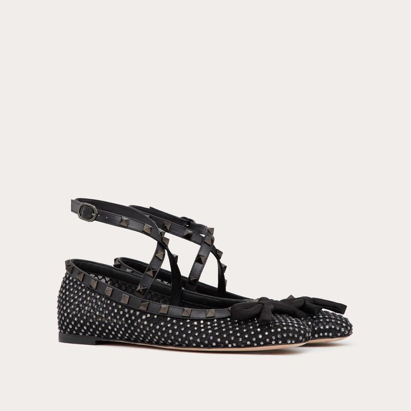 European And American Cross-Border Trade New Fashion Show Mesh Rhinestone One-Strap Niche Large Size Flat Original Toe_voghion.com