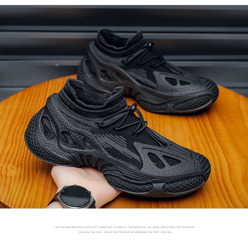Atmungsaktives Mesh für den Sommer für Männer 2025 Neue, dickbesohlte, vielseitige Fllyknit-Sneakers, weich, höhenverstärkend für Jugendliche, Papa, trendig_voghion.com