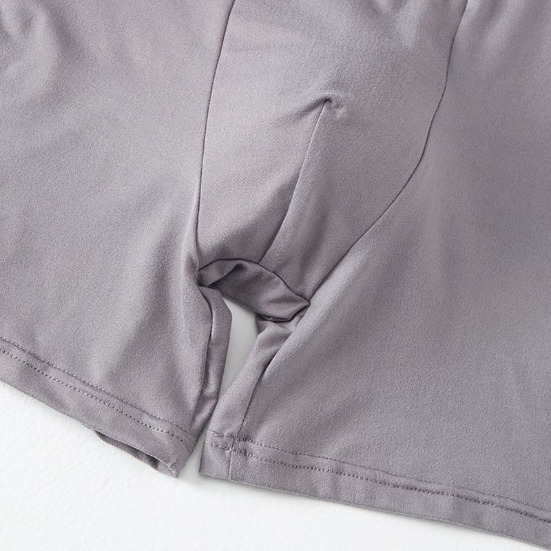 Overseas Platform 7 Pieces Men's Solid Color Fashion Basic Underwear Large Size Youth Versatile Long Boxer Briefs_voghion.com
