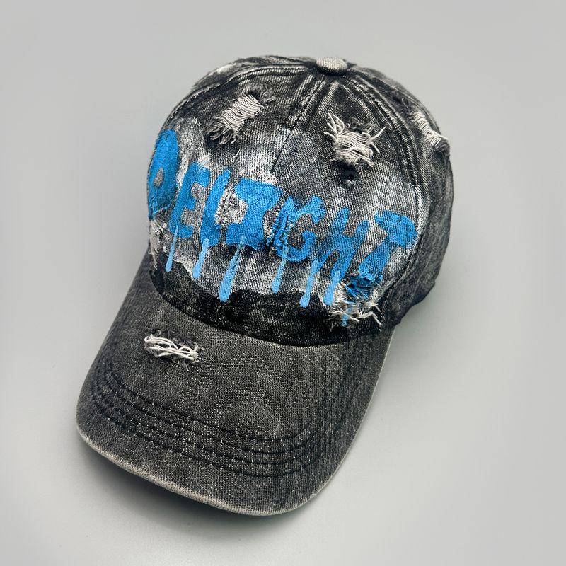 Cappellino da baseball Urban Graffiti con scritta invecchiata – Cappello da sole unisex regolabile per uomo e donna – Snapback in cotone a tesa larga retrò_voghion.com