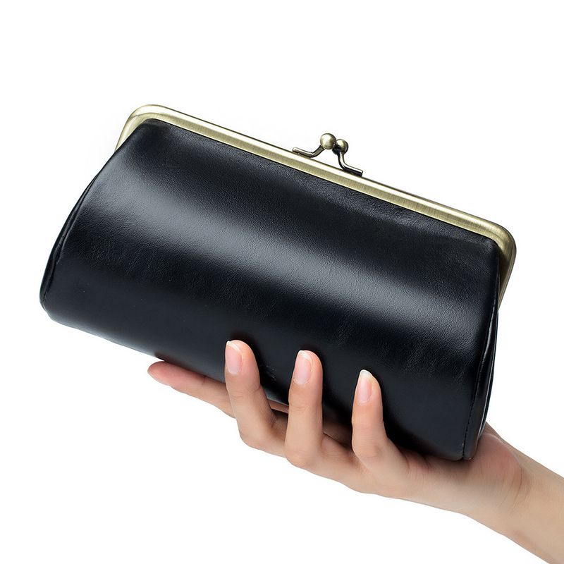 Echtes Leder Nischendesign Abend High-End Elegante Clutch Kreative Aufbewahrung Clip Tasche_voghion.com