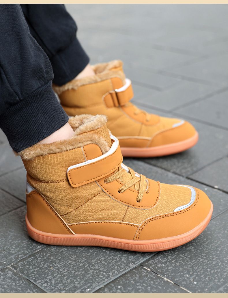 Ski Boots Winter New Children's High Top Plus Velvet Thickened Wide Head Cotton Shoes Outdoor Warm Snow Boots_voghion.com